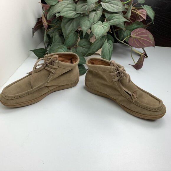 Roots 73  Beige Suede Windsor Lace Up Booties - Picture 3 of 7